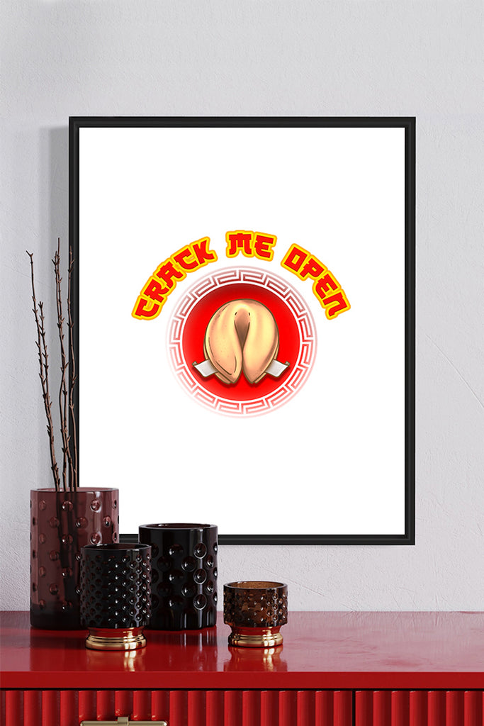 Feminist Art Print with Fortune Cookie Crack Me Open Statement Wall Art by Not Your Sub